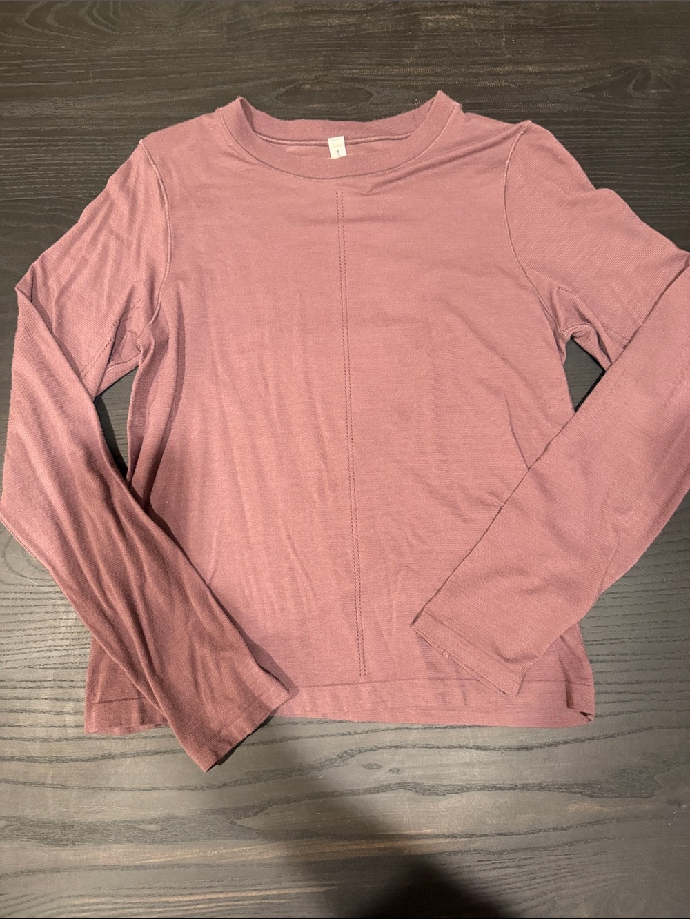 Athleta Long-Sleeve Crewneck Top in Dusty Mauve